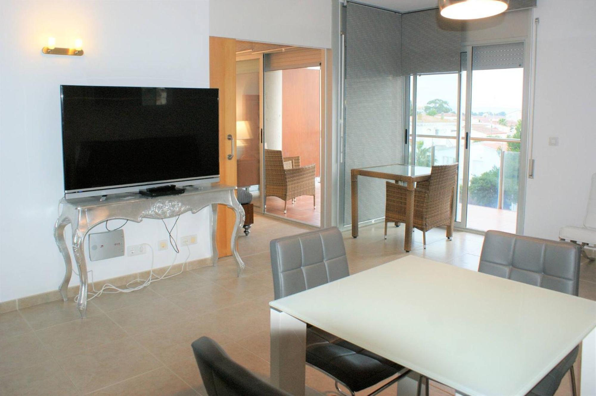 Apartamento En Roses Con Vistas Al Canal Y Piscina Buitenkant foto